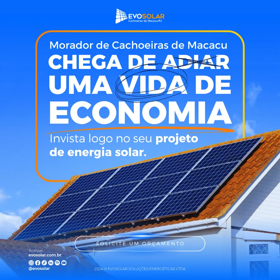 Anúncio Evosolar: chega de adiar uma vida de economia