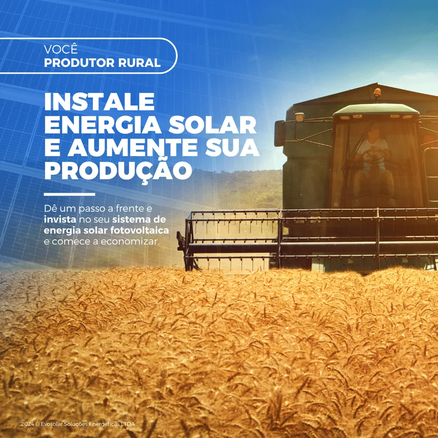 Anúncio Evosolar para produtores rurais